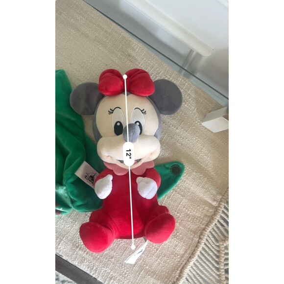 Disney Store My First Christmas Baby Minnie Mouse Plush Blanket Swaddle 12" - Picture 7 of 7